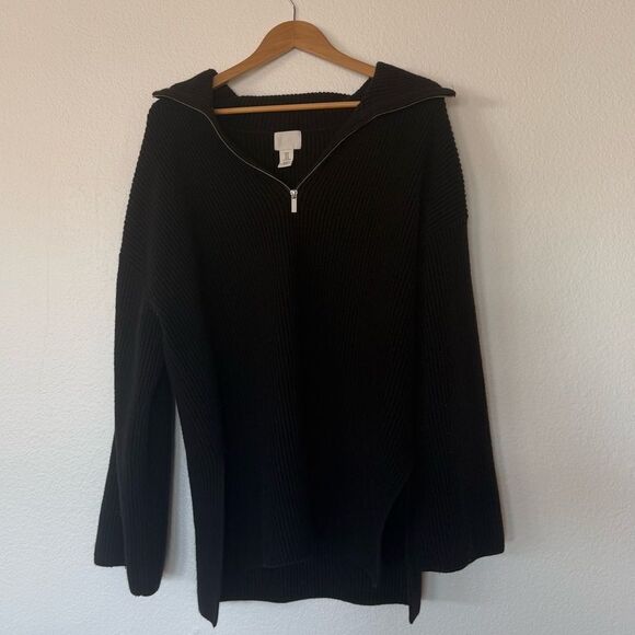 Black half zip sweater - Picture 3 of 4